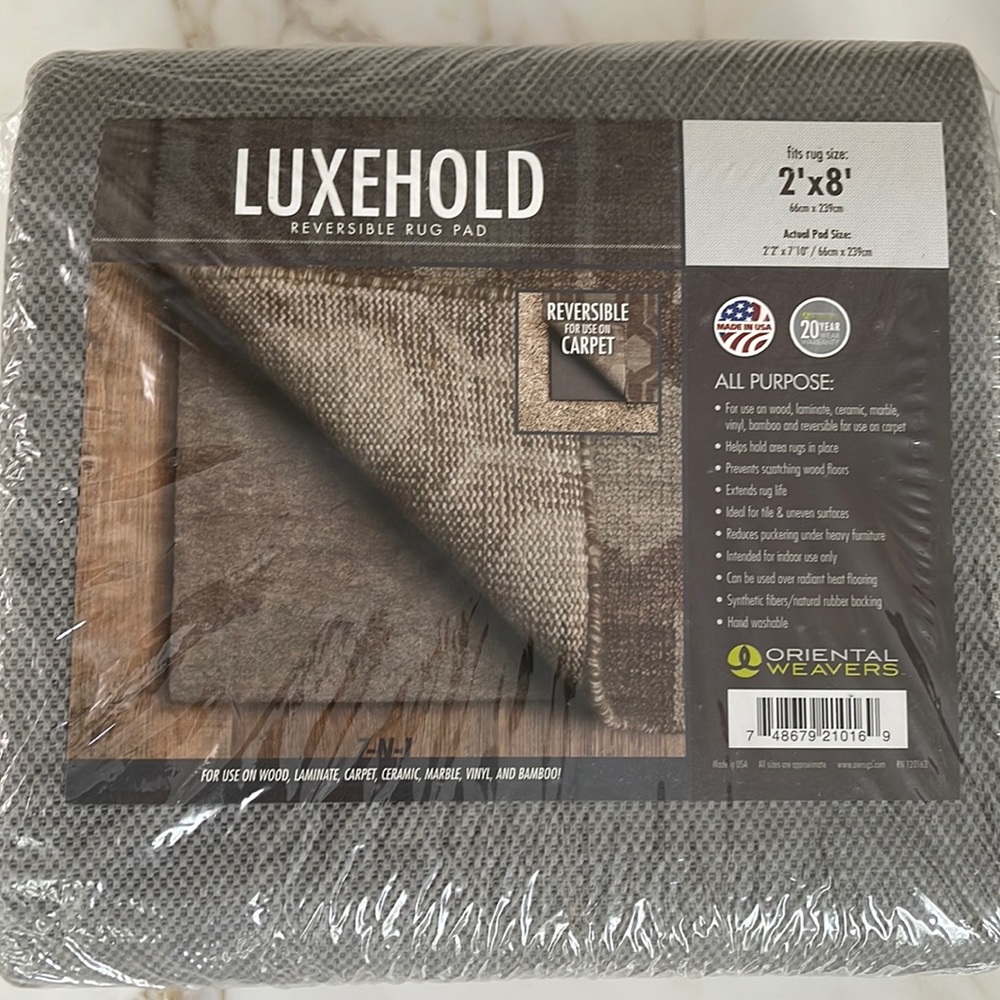 Luxehold reversible rug pad 2’x8’
